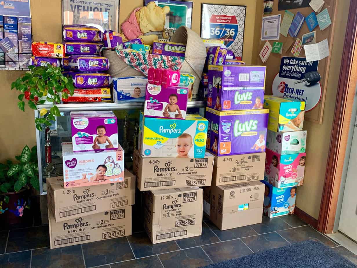 Diapers and ‘Brakes for Breasts’ drive goodwill and community spirit at