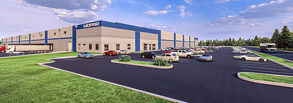 Stellantis Mopar Parts Distribution Center in Forsyth GA Rendering
