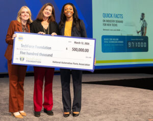 Pictured in the image is: Emily Schneider (left), Jennifer Maher (center), Sheonny Harrell (right).  